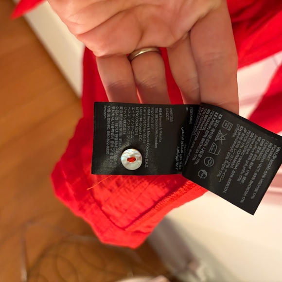 H&M red wrap-around M mini dress - Picture 7 of 12